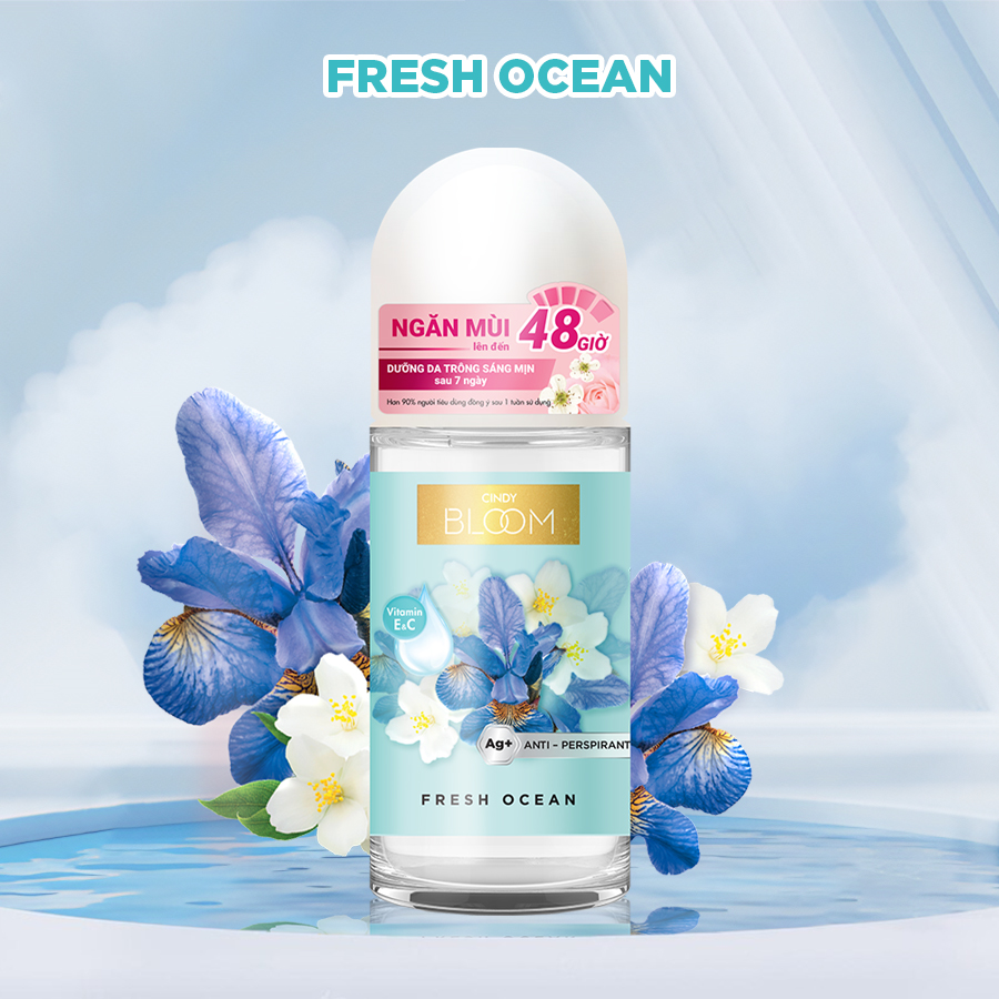 Lăn khử mùi nước hoa Cindy Bloom Fresh Ocean - Năng động